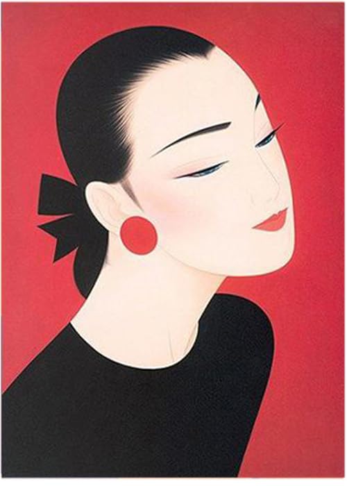 Amazon.co.jp: 絵画 インテリア 鶴田一郎・パッションレッド 美人画