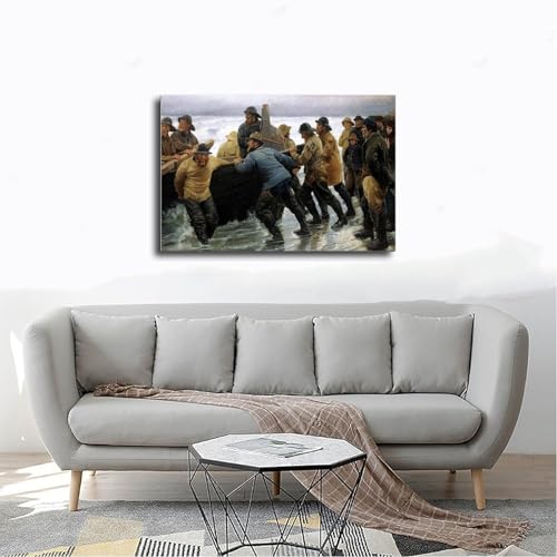 Tableau Michael Ancher en impression sur toile pour habiller un mur vide de bureau