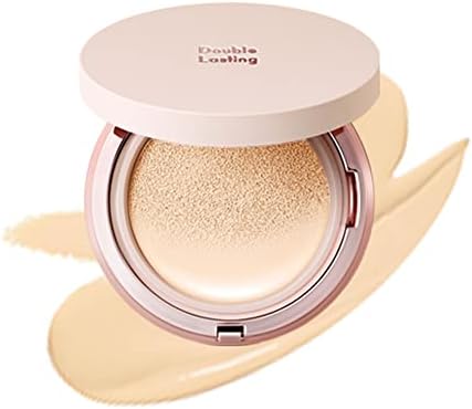 Etude House Double Lasting Cushion Glow ( 17C1 Light vanilla) (21AD) | 24-Hours Lasting Cushion with a Radiant Natural Finish