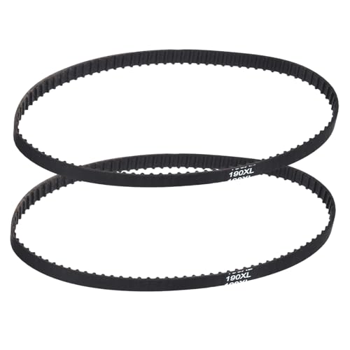 PATIKIL Rubber Timing Belt 190XL 95 Teeth 10mm Width Black 2pcs