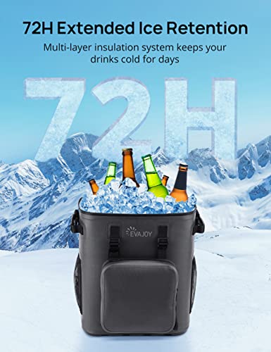 Backpack Cooler, Evajoy Insulated Leakproof Camping Cooler, Keep 36 Cans Cold For Up To 72 Hours, Waterproof Cooler Backpack Portable Soft Cooler With Pocket For Camping Hiking Fishing Picnics Beach #TOP1
