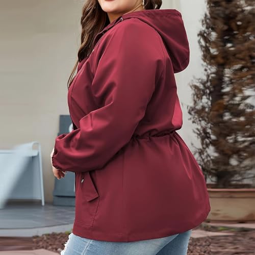 Chubasquero largo para mujer impermeable elegante transpirable 7