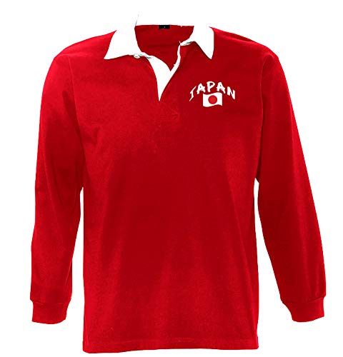 Polo LS rugby Japon mixte en coton épais manches longues