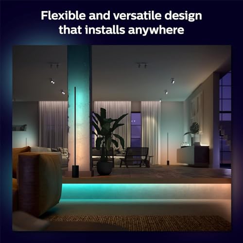 Philips Hue Indoor 6-Foot Smart LED Light Strip Base Kit with Plug - Flowing Multicolor Effect - 1 Pack - Control with Hue App - Works with Alexa, Google Assistant and Apple HomeKit - Image 5