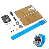 Vasiumic LED Uhr DIY Kit, Elektronische Uhr Montage mit 0,7 cm rotem Display, Löt-Übungsbrett, 12/24H Dual-Modus, Auto Sleep, (Azur)