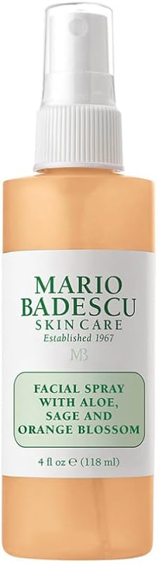 Mario Badescu Facial Spray with Aloe, Sage and Orange Blossom for All Skin Types | Face Mist that Hydrates & Uplifts