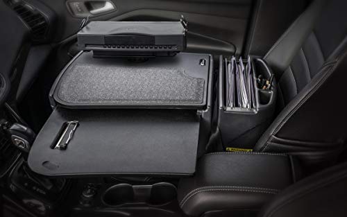 Image of AutoExec GripMaster Car Desk for Your Vehicle Workstation and Mobile Office, Black with Printer Stand and 400 watt Power Inverter | Vehicle Workstation and Mobile Office, Printer Stand, 400 Watt Power Inverter