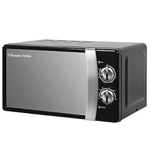 Russell Hobbs RHMM701B 17 Litre 700 W Black Solo Manual Microwave With 5 Power Levels, Ringer & Timer, Defrost Setting, Easy Clean