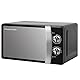 Russell Hobbs RHMM701B 17 Liter, 700 W, schwarz, manuelle Solo-Mikrowelle mit 5 Leistungsstufen, Signalton und Timer, Auftaufunktion, einfache Reinigung