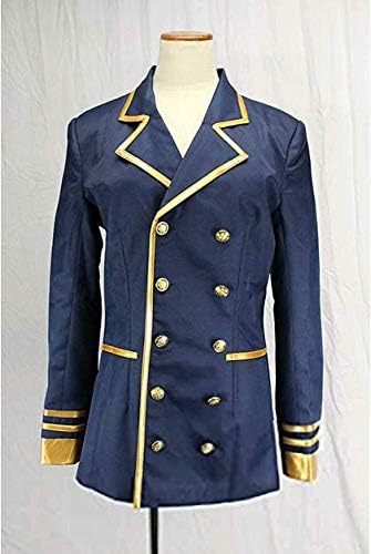 Amazon Hf Cos コスプレ衣装 オリジナルジャケットスーツ ダブルボタン ネイビーカラー アイドルコスやパイロットコス等に 男xl コスプレ 仮装 通販