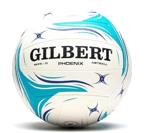 Gilbert Phoenix Netball Match Ball - Teal - (Size 5)