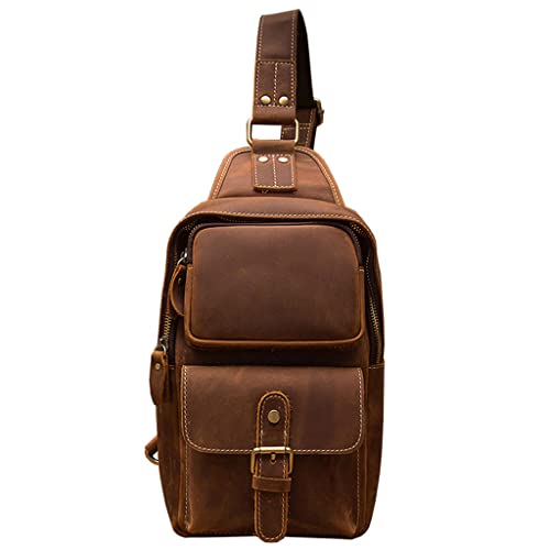 Bolsa de cuero para el pecho ideal para senderismo, camping y viajes activos de aventura
