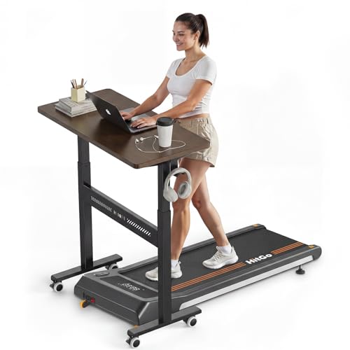 Image of HitGo Walking Pad for Home Office, 2026 Under Desk Treadmill with App, Remote, LED Display, Portable Small Design with Optional Incline or Foldable Handle