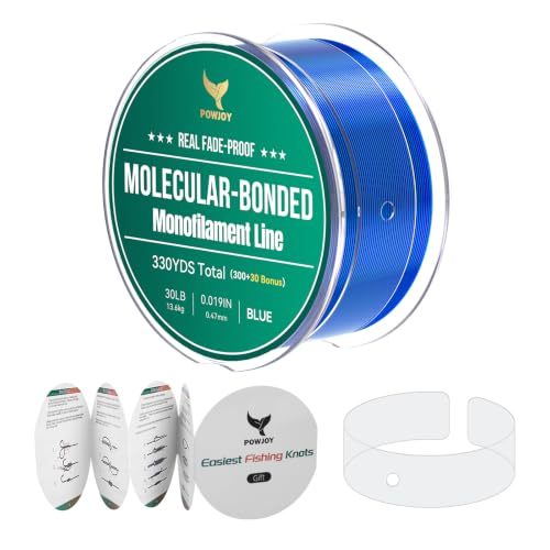 Image of Monofilament Fishing Line with Knot Guide Card, Tangle-Free Snap Ring for No More Mess, Low Memory Smooth Casting Nylon Mono String, 15 /20 /30 /50 /80LB, 220-1050 Yards
