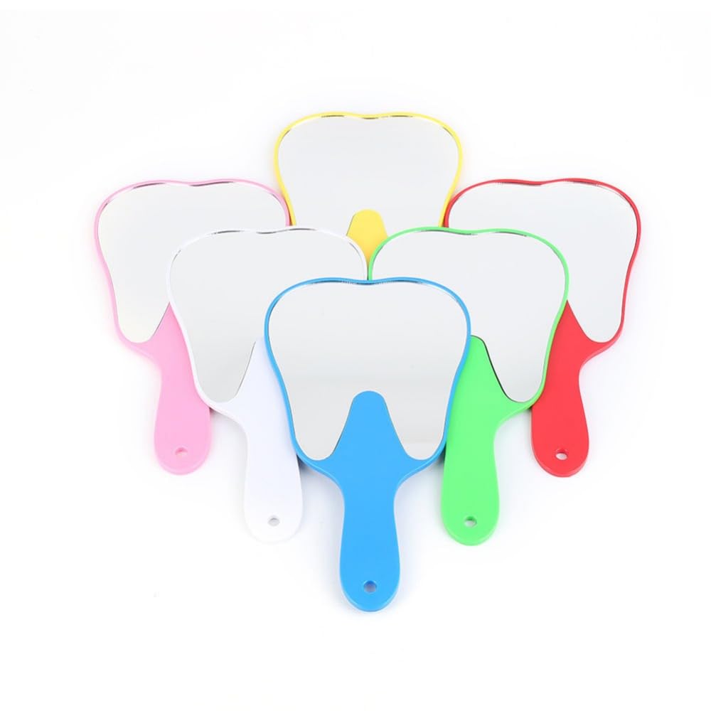 Tooth Shape Mirror with Plastic Handle Pack of 2 Piece-image-38