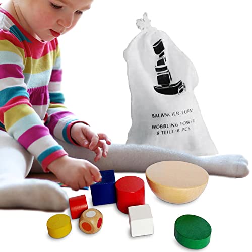 balanço madeira,Brinquedo balanceamento empilhamento classificação madeira com dados | Saco pano Hem