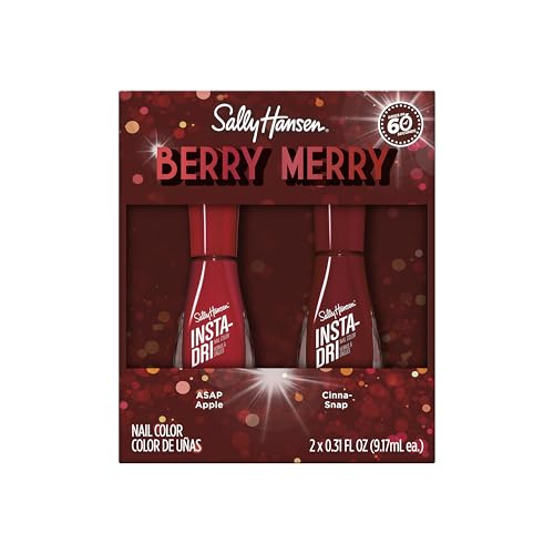 Sally Hansen SH Insta Dri Holiday Duo #1 OS (BERRY MERRY) - ASAP Apple & Cinna Snap