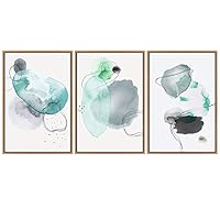 3 Piece Framed Canvas Wall Art Color Block Colorful Canvas Prints Home Artwork Decoration for Living Room,Bedroom - 16