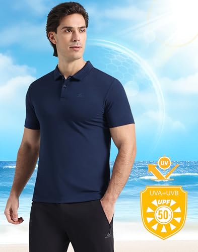 Pioneer Camp Men's Golf Shirt UPF 50+ Quick Dry Polo Shirts Short Sleeve Moisture Wicking Performance Tees Collar Work Shirts3