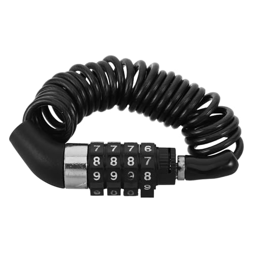 SMASOLO Candado de Bicicleta con Combinación de 4 Dígitos, Cable de Acero Resistente y Antirrobo, Mini Portátil para Casco y Manillar, Diseño para Ciclismo y Scooters Eléctricos