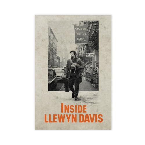 SHUBIAO Inside Llewyn Davis Movie Art Poster Hallway Restaurant Decoration 2 Canvas Poster Wall Art Decor Print Picture Paintings for Living Room Bedroom Decoration Unframe:16x24inch(40x60cm)