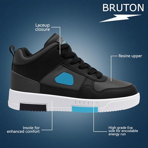 Image of BRUTON Premium Lightweight Sneaker Casual Shoes for Men- Black