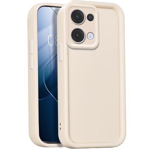 GOGME Funda para OPPO Reno 13 (Reno13) 5G, Funda Protectora Completa de Silicona TPU Suave, Carcasa Antipolvo Prueba de Choques - Blanco
