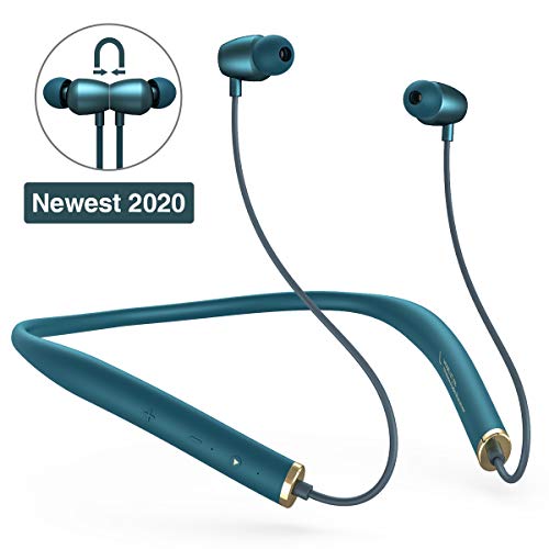 Bluetooth Headphones, SANAG Wireless Earphones Hanging Neck Bluetooth 5.0 Headsets, HiFi Sports in-Ear