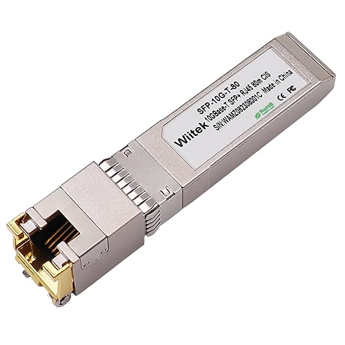 Image of 80 Meters, 10Gbps SFP+ to RJ45 Modules, 2.5G /5G /10GBase-T Ethernet RJ45 to SFP+ Transceiver, Compatible for Cisco SFP-10G-T-X, Ubiquiti, Netgear, Mikrotik, Unifi and More