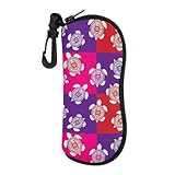 HEBVASS Fashion Slim Eyewear Organizer Tribal Sea Turtle, Zippered Protective Case for Sunglasses & Reading Glasses, Portable Design for Daily Use