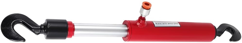 10 Ton 26" Long Hydraulic Pull Back Ram for Porta Power Body Shop Frame Tools Rotating Hook for Power Frame Machine auto Body Tools Hydraulic ram- Red