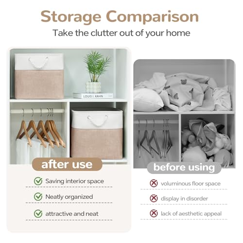 VQRTEXA 12x12 Inch Foldable Fabric Cube Storage Bins with Handles 4 Pack by VQRTEXA - Used condition - Image 8