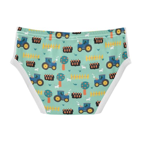 Boys' Exclusive Briefs Toddler Underwear 95% Combed Cotton Boxerbriefs 2T Tractor Pattern Truck Cars 192