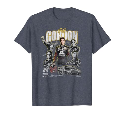 Hendrick Motorsports Jeff Gordon Distressed Showcase T-Shirt, Men, Heather Blue, XX-Large