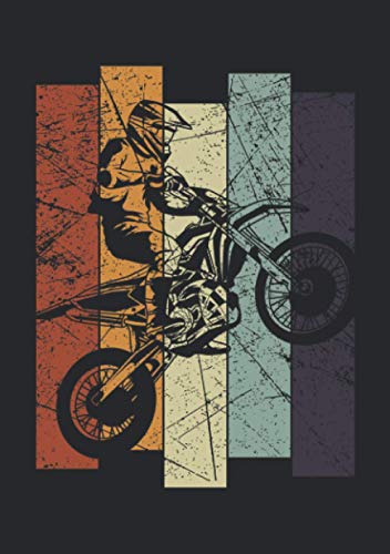 Notizbuch A5 dotted, gepunktet mit Softcover Design: Vintage Motorcross...