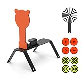 KNINE OUTDOORS 3/8'' AR500 Auto Reset Target, Steel Target for Shooting Range, Suitable for Pistol, Rifle, Handgun, Shotgun, Rimfire (Gong)