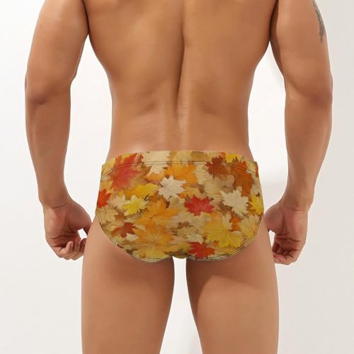 Autumn Leaves Men's Swimsuit Bikini Briefs Swim Underwear Stretchy Swimwear3