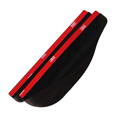 2 PCS Black Car Rear View Eyebrow Side Mirror Water Rain Snow Shield Shade Cover Board Sun Visor Shade Shield Auto Rainproof Eyebrow