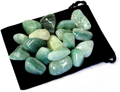 Zentron Piedras de aventurina verde pulida de 1 pulgada (1/2 libra)
