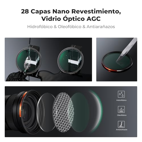 Filtros Magnéticos K&F CONCEPT Nano-Xcel 52mm con ND Variable y Efecto Cine 4