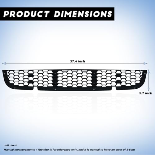 Image of Front Bumper Center Grille Insert Compatible with Freightliner Cascadia 2018-2023