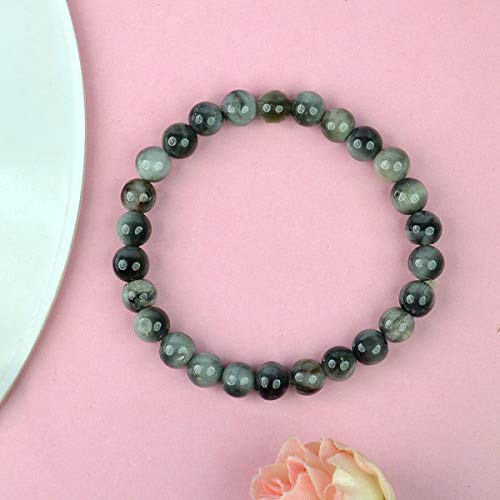 Image of Certified Natural Crystal Stone 8 mm Round Beads Bracelet for Men & Women | Reiki Charged Gemstone Bracelet | Multiple Stone Variants Available