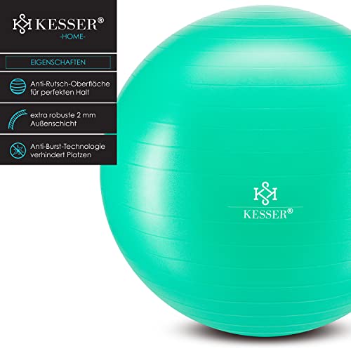 KESSER® Gymnastiekbal met luchtpomp, dikke yogabal, BPA-vrij, zitbal, kantoor, anti-burst als fitness, yoga, core… - Image 4