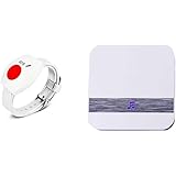 介護呼び鈴 腕時計式 ワイヤレスチャイム ナースコール 呼び出しベル介護用 介護用品 5段階音量調節100m受信 高齢者 患者 妊婦 腕時計式発信機 首掛け発信機 (腕時計式送信機*1+受信機*1)