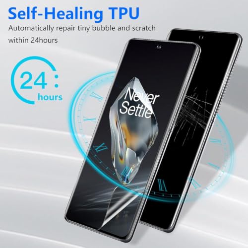 Image of (2 Pack Privacy Screen Protector for OnePlus 12 5G (6.82″) | Anti-Spy Full Coverage Flexible Film | Fingerprint Unlock Compatible | Bubble-Free | Scratch Resistant