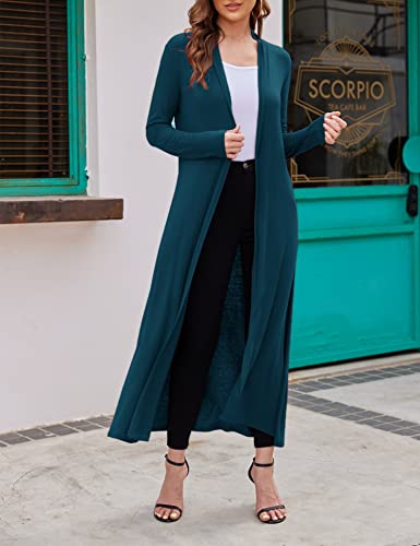Image of Bluetime Women Floor Length Open Front Cardigan