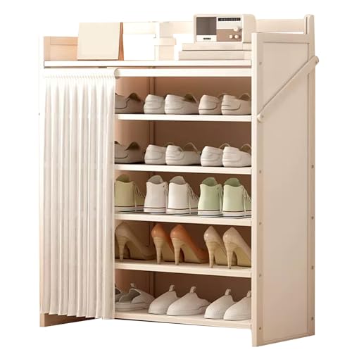 Meuble à chaussures dissimulé blanc taille G pour éliminer le désordre dans le salon
