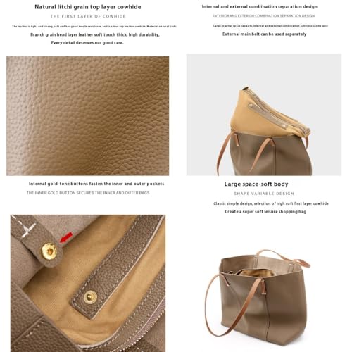 Sac à main cuir véritable grande capacité pour ne plus manquer d'espace