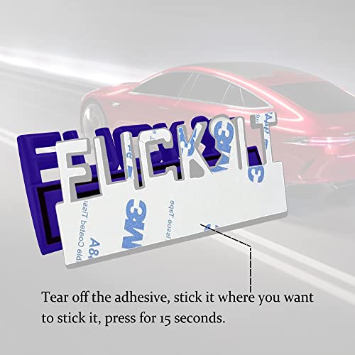Image of Fuck IT Edition Emblem, Car Exterior Emblems Badge 3D Sticker Decal, Fuck-IT Edition Emblem 3D Fender Badge Decal, 3D Fender Badge Decal Car Truck Replacement, Fit for All Cars (Blue Black)