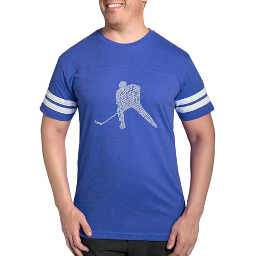 CafePress Hockey Player Typography Women's Dark T Shirt Men's Football T-Shirt Royal Blue